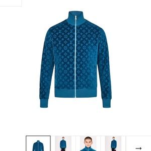 Louis Vuitton Velour Zip-Up Jacket